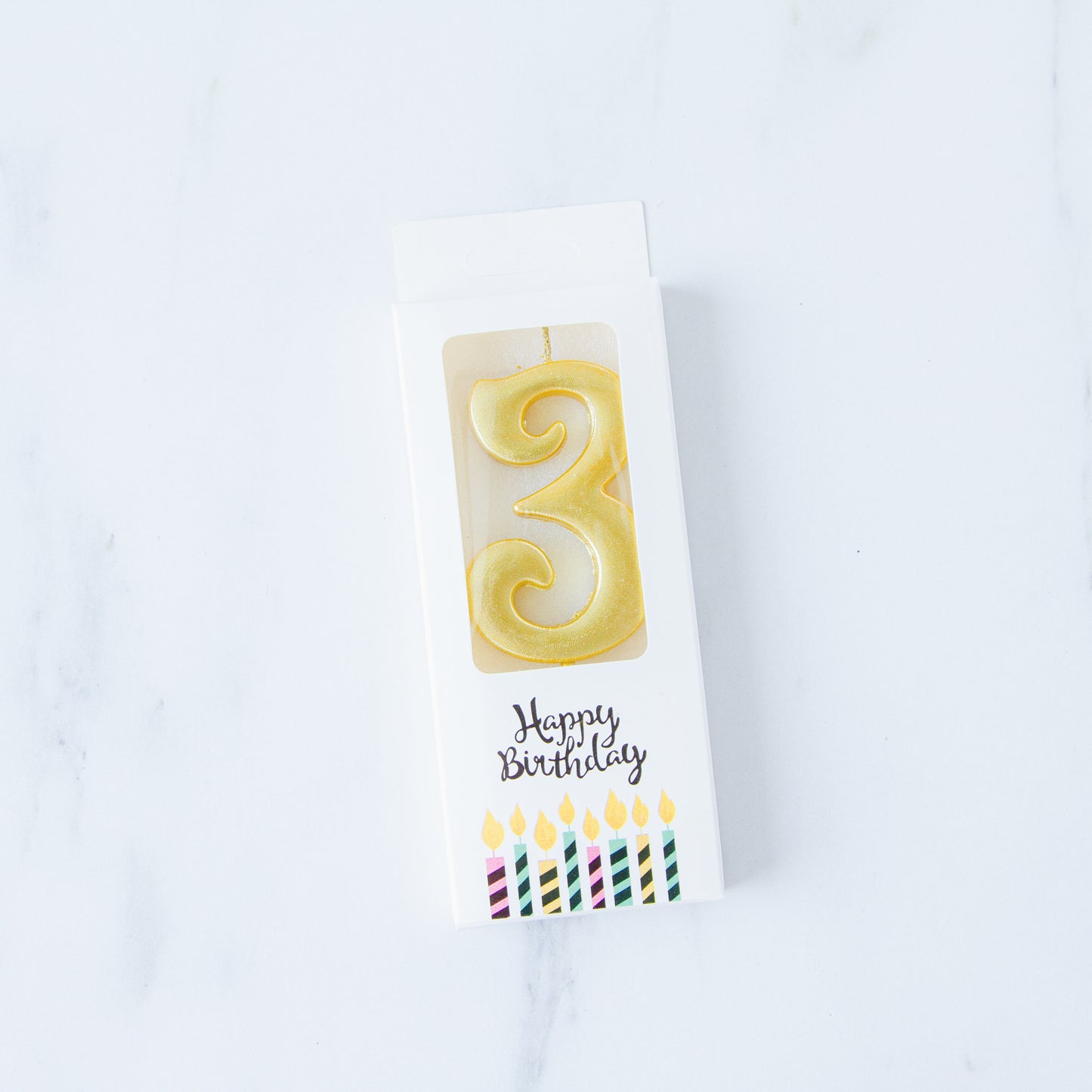 Gold Number Candle | $3.20/pc