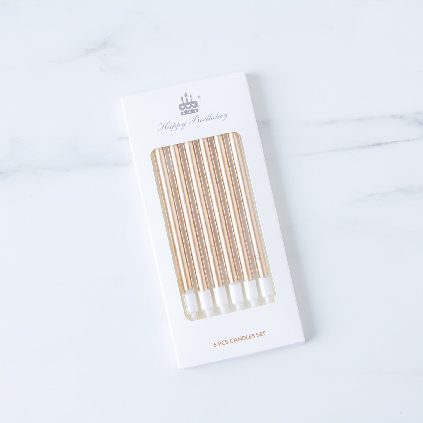 Champagne Gold Candle  6pcs Pack  | $3.80 Only
