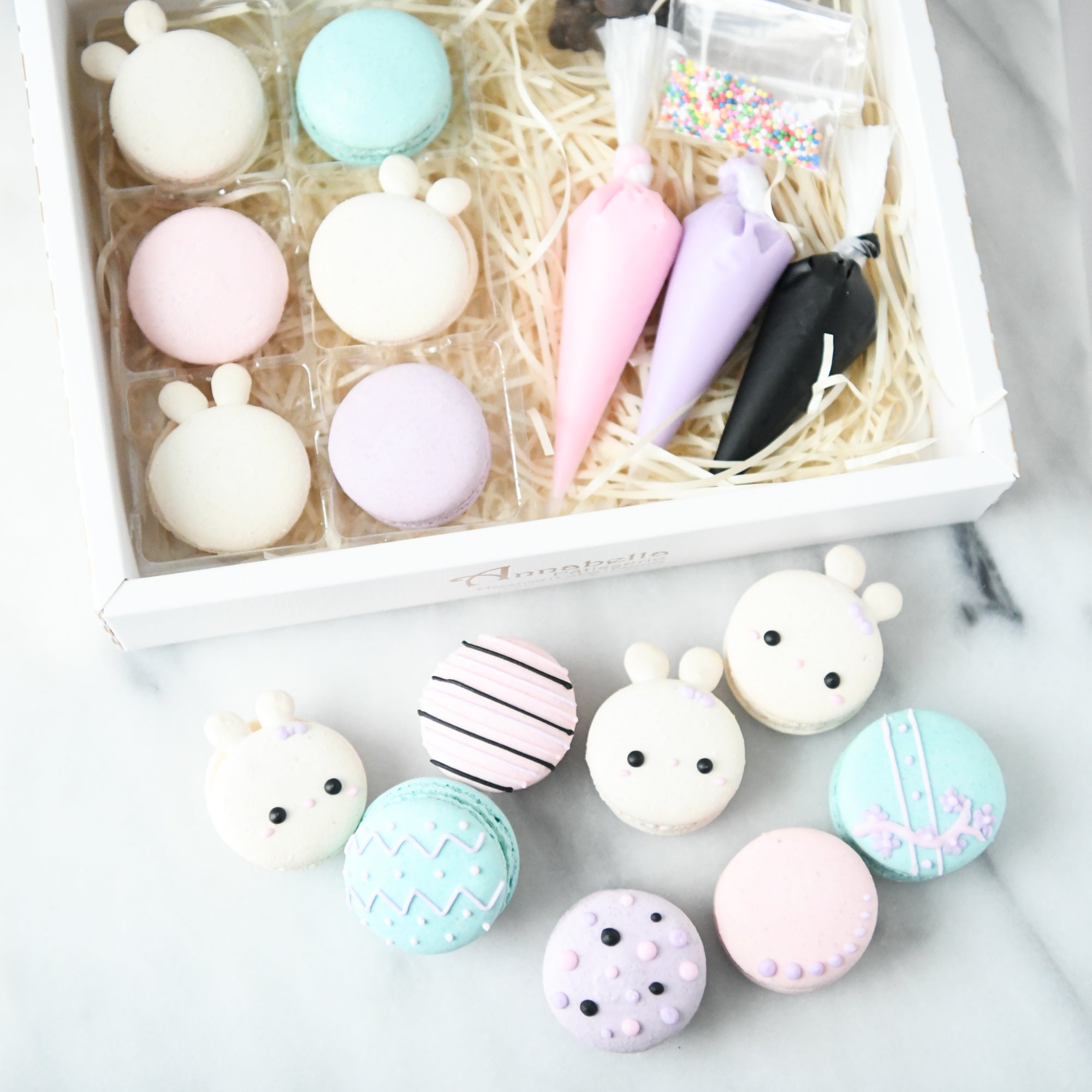 Easter good macaroon bunny tree set