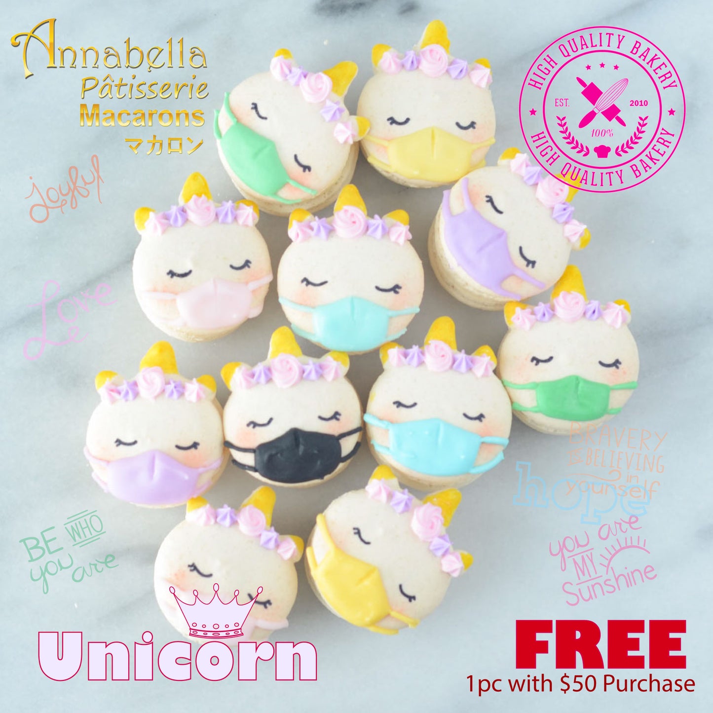 4pcs Unicorn Macaron Gift Box |  50% Off |  1st 100 Orders |  $11.90