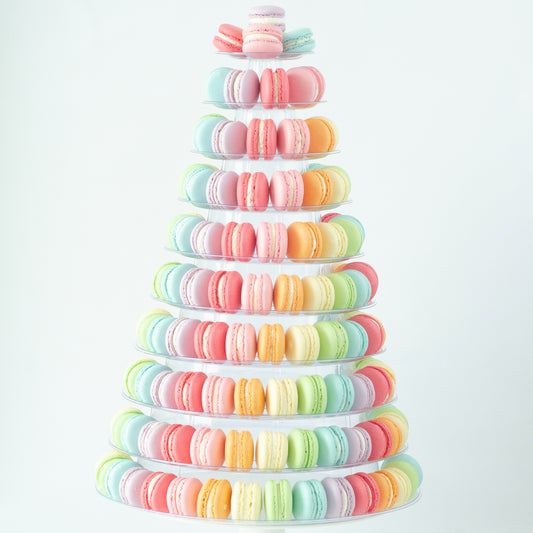 10-Tier Grand Macaron Tower  | Includes Free Tower | Grand Luxury Display of Macarons