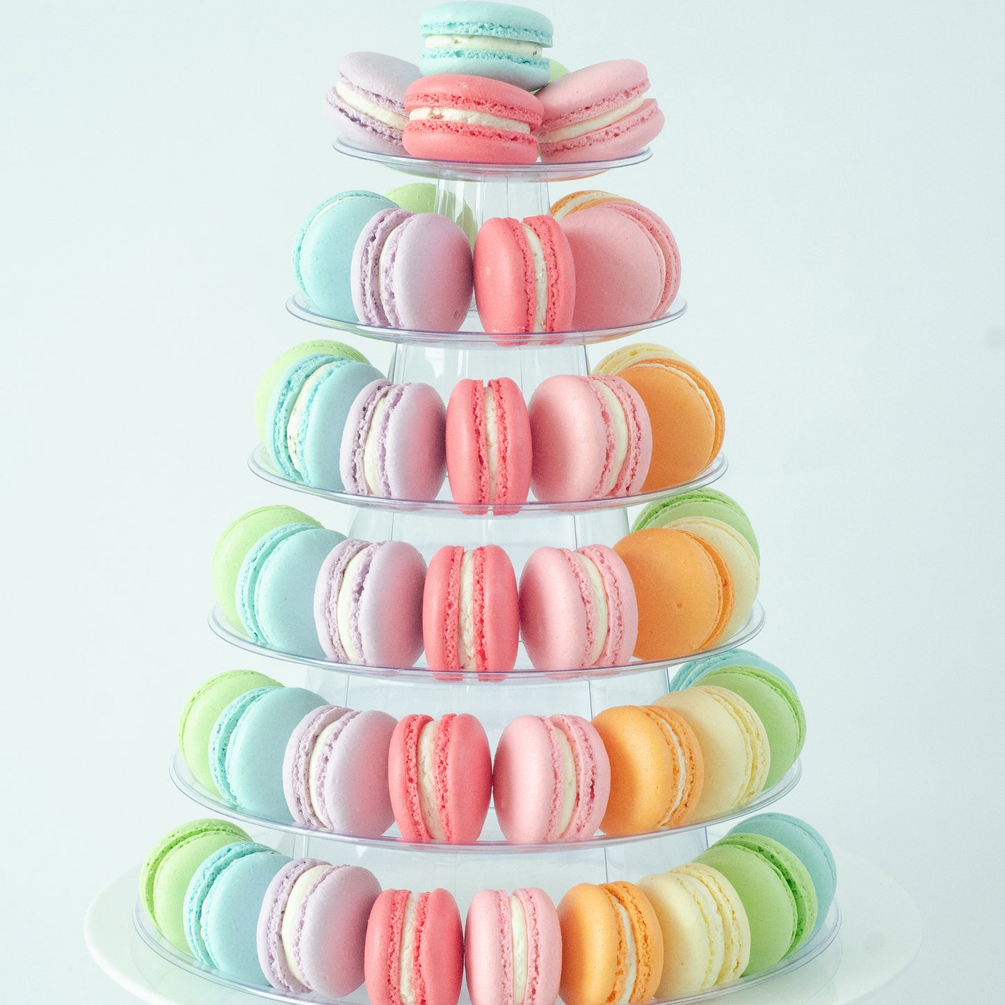 6 Tier Tower (80 pcs Macaron) | Includes Free Tower | Simple Self-Assemble | Free Delivery | $168 Nett Only