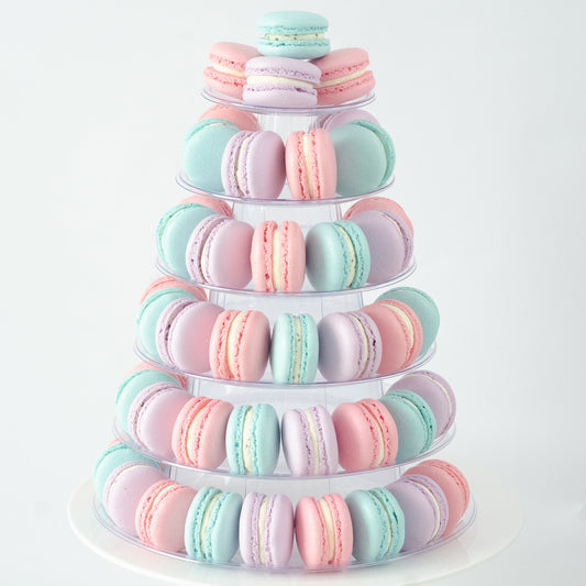6 Tier Tower (80 pcs Macaron) | Includes Free Tower | Simple Self-Assemble | Free Delivery | $168 Nett Only