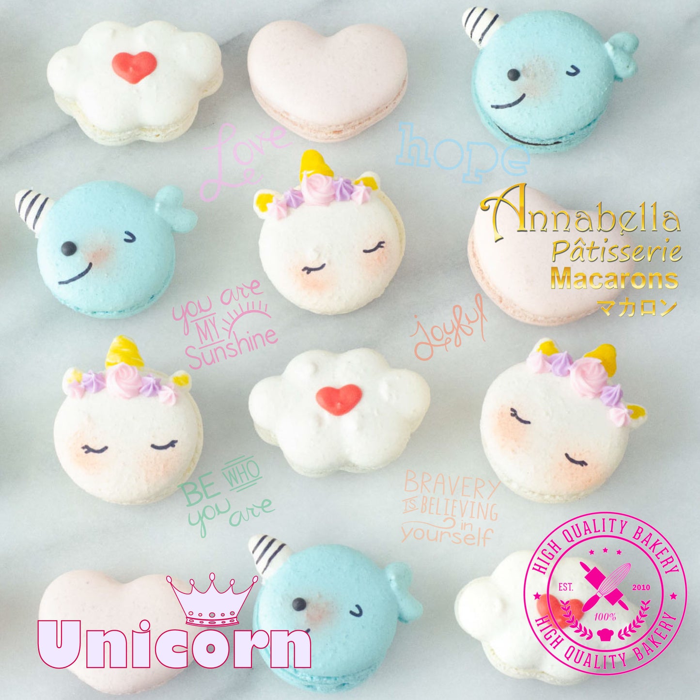4pcs Unicorn Macaron Gift Box | $13.80