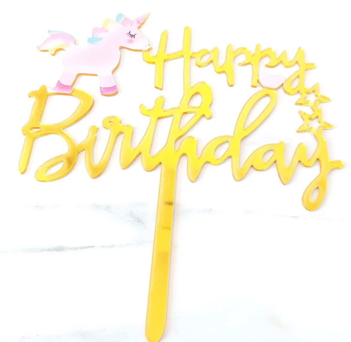 Unicorn Happy Birthday Topper