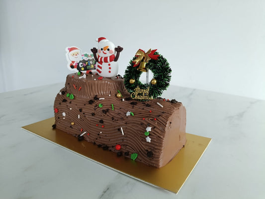 Ho ho ho! Merry Christmas | 0.6kg+- Santa's Woody Delight Log Cake | $48.80 Nett