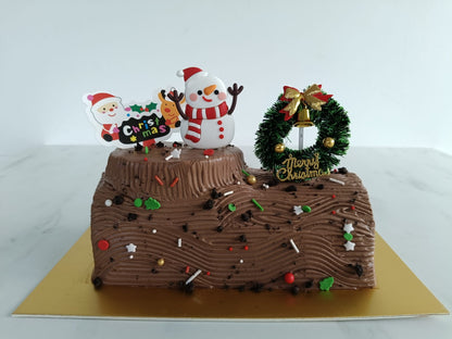 Ho ho ho! Merry Christmas | 0.6kg+- Santa's Woody Delight Log Cake | $48.80 Nett
