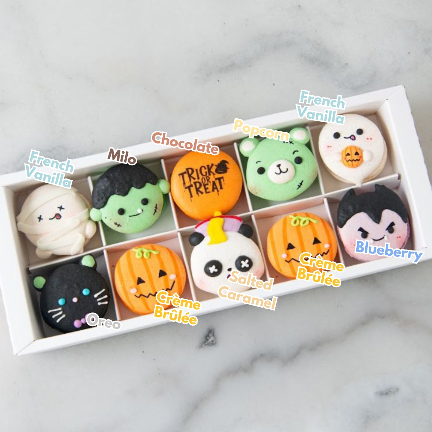 Happy Halloween | 10in1 Wicked Monster Bites Macaron | $45.80 Nett