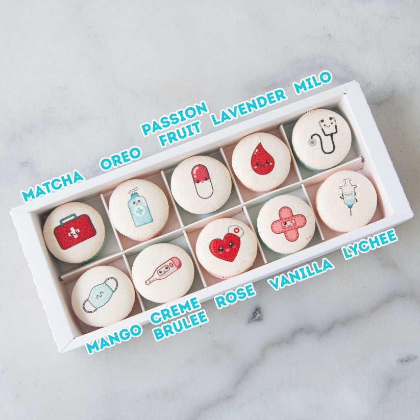 Happy Nurse Day | Sweet Medical Pack 10in1 Printed Macaron Set | $35.80 Nett