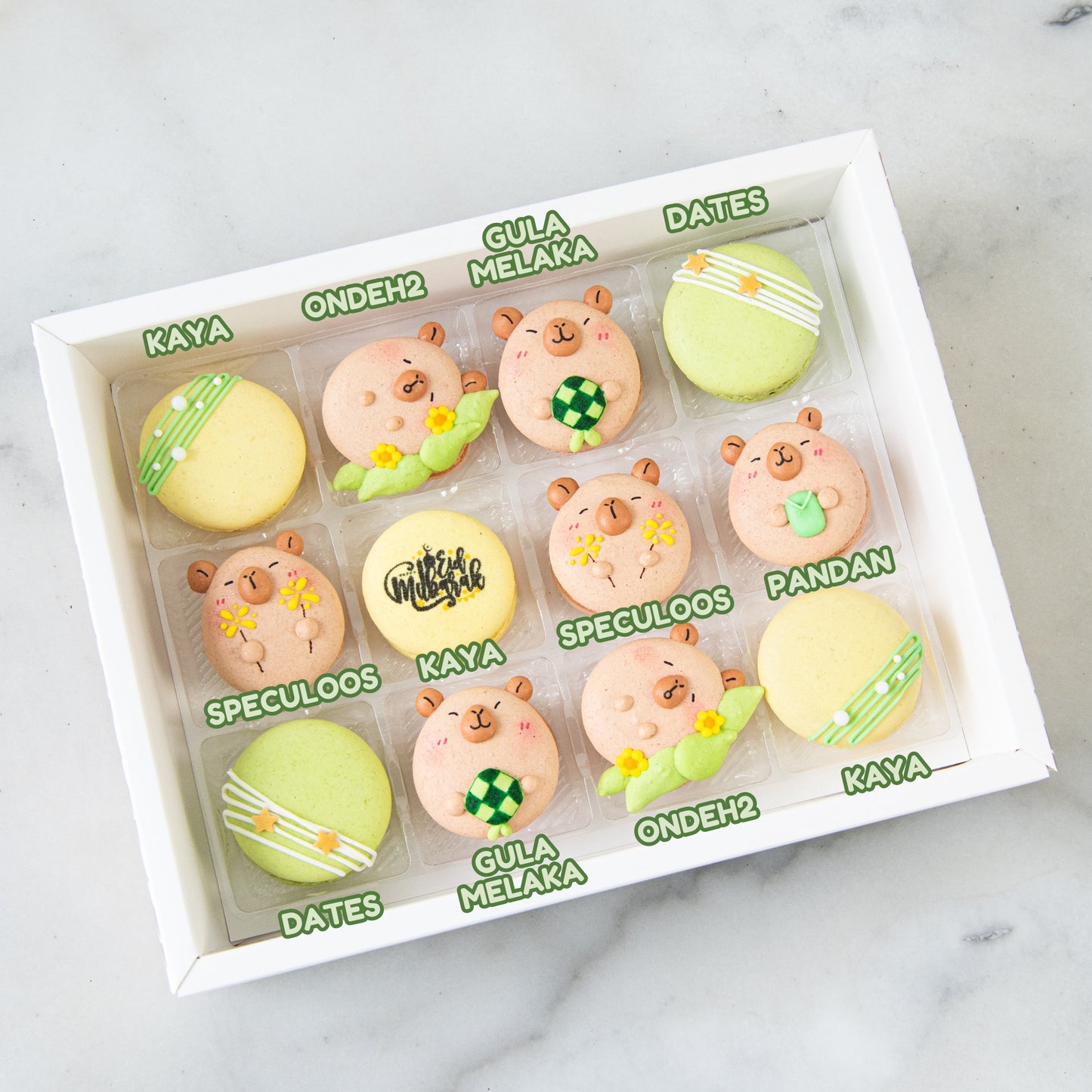 Happy Eid Mubarak! | Capybara Eid 12in1 Macaron Set In Gift Box | $61.80 Nett