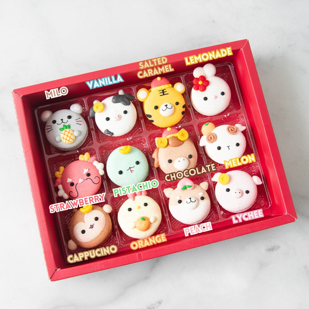 Happy New Year! | 12in1 Zodiac's Macaron in Gift Box | $61.80 Nett