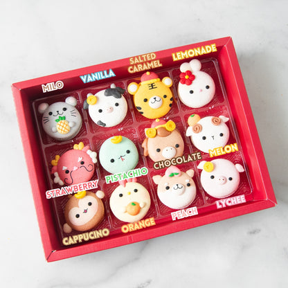 Happy New Year! | 12in1 Zodiac's Macaron in Gift Box | $61.80 Nett