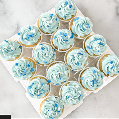 Pastel Blue Mini Cupcakes 16 pcs Set | $48.80 nett only