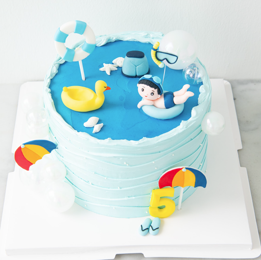 Customized Cake - Swimming Pool (Next available date: 6 Feb 2025)