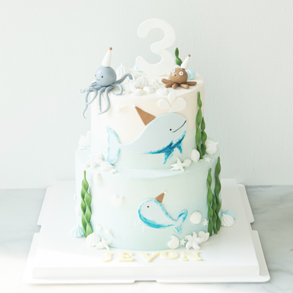 Customized Cake - Ocean Creatures (Next available date: 6 Feb 2025)