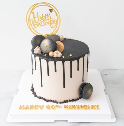 Customized Cake - Black & Brown Theme