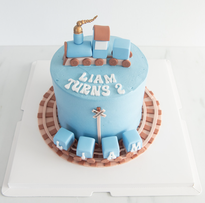 Customized Cake - Blue Train