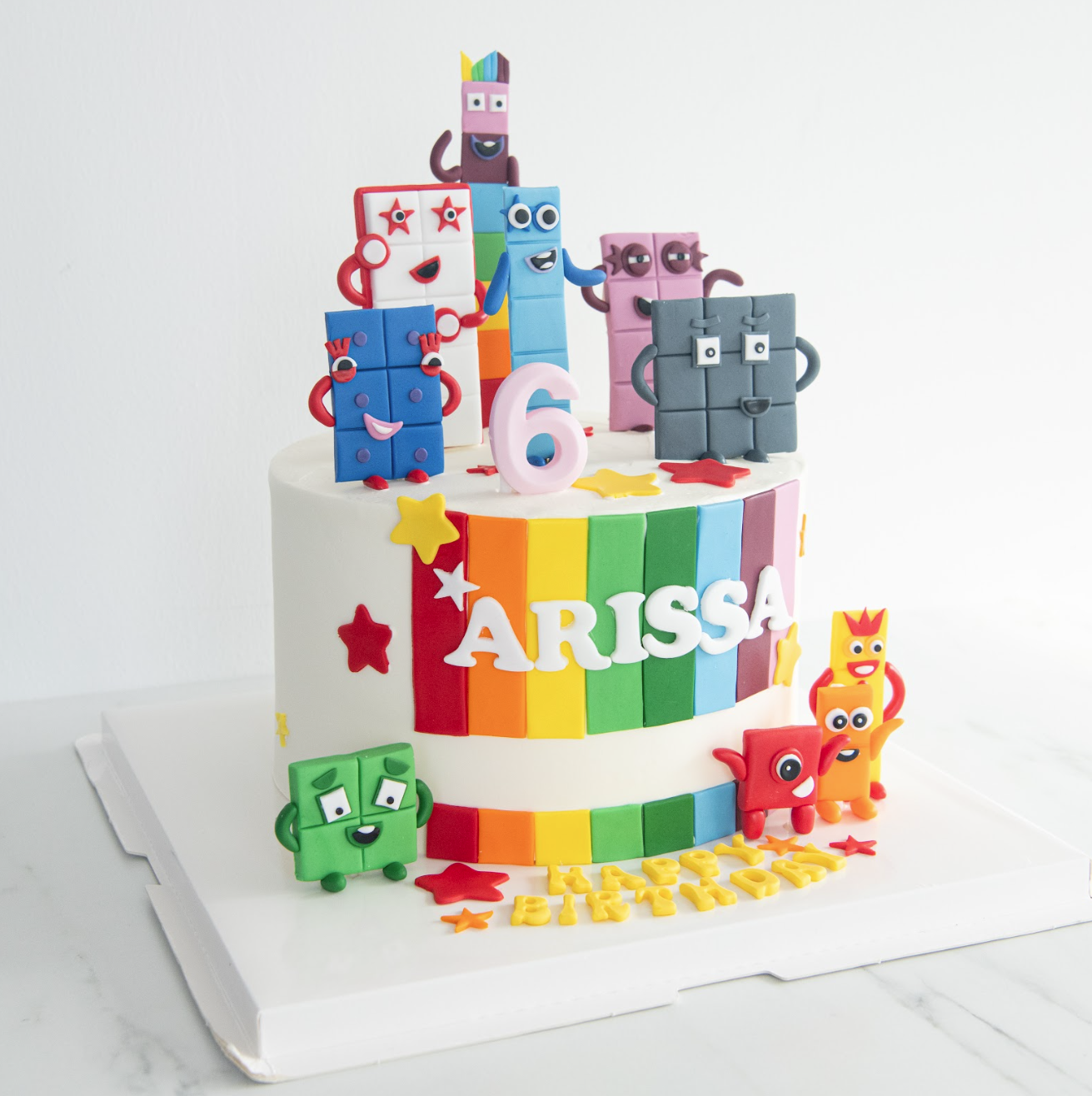 Customized Cake - Number Blocks