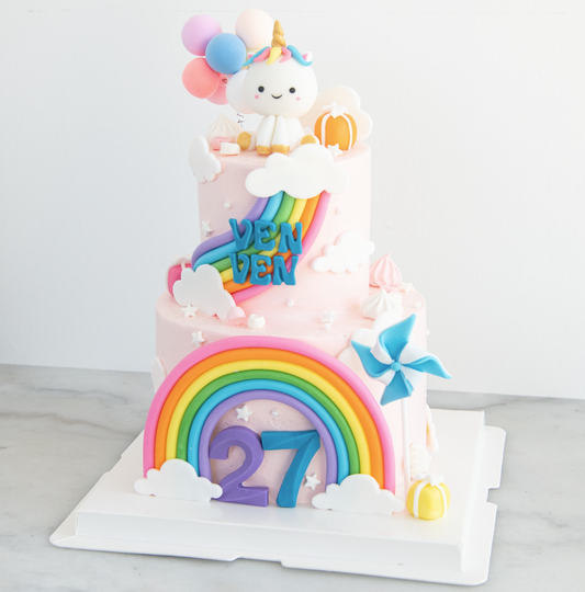 Customized Cake - Rainbow Unicorn