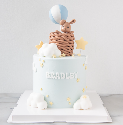 Customized Cake - Brown Bunny in a Basket