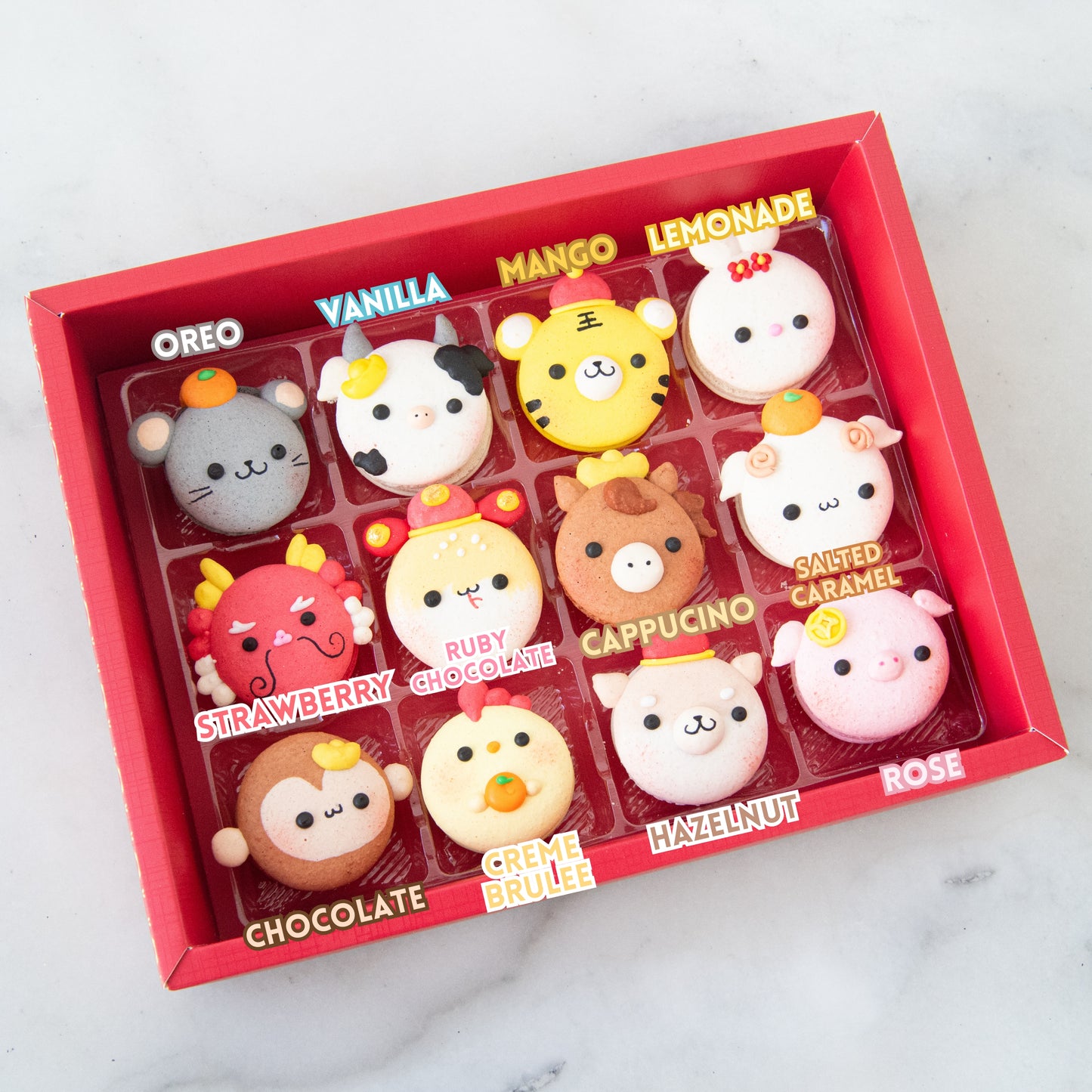 Happy New Year! | 12in1 Zodiac's Macaron in Gift Box | $61.80 Nett