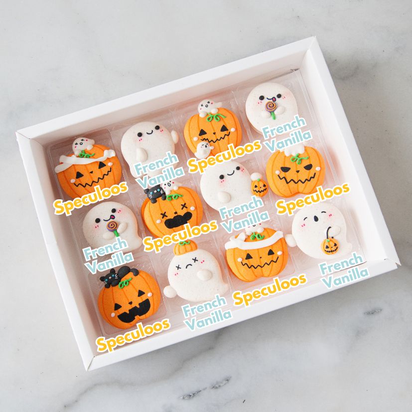 Happy Halloween | 12in1 Pumpkins & Ghosts Macaron Set | $51.80 Nett