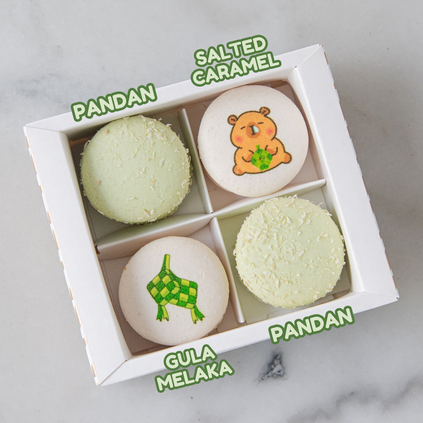 Happy Eid Mubarak! | 4in1 Capybara Printed Macaron In Gift Box | $12.80 Nett