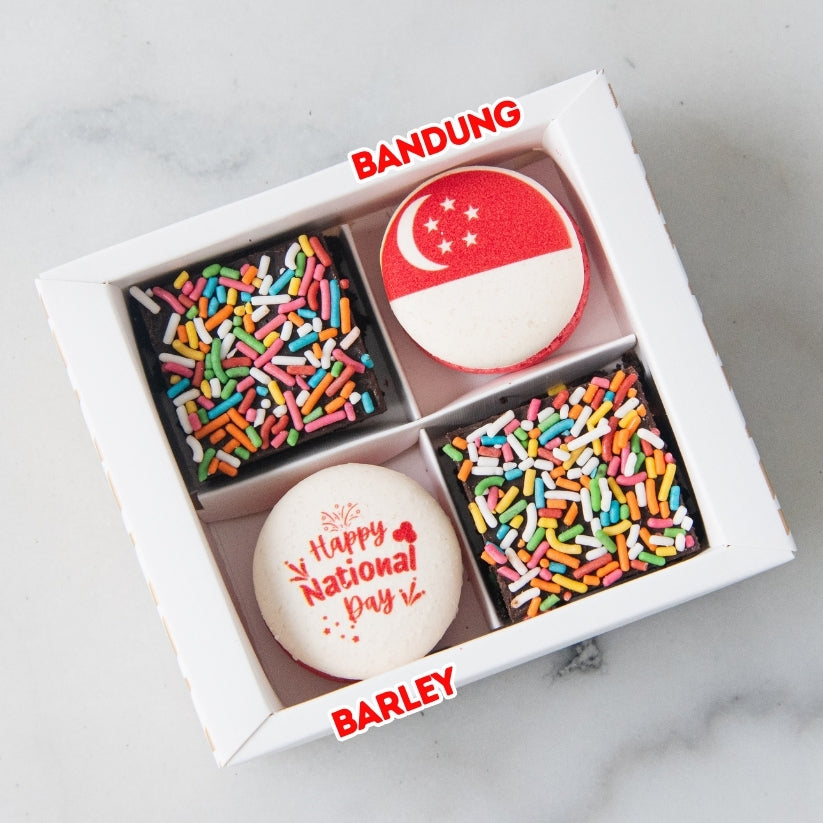 Happy National Day | Red Dot Bites Macaron and Brownie Set | $11.80 Nett