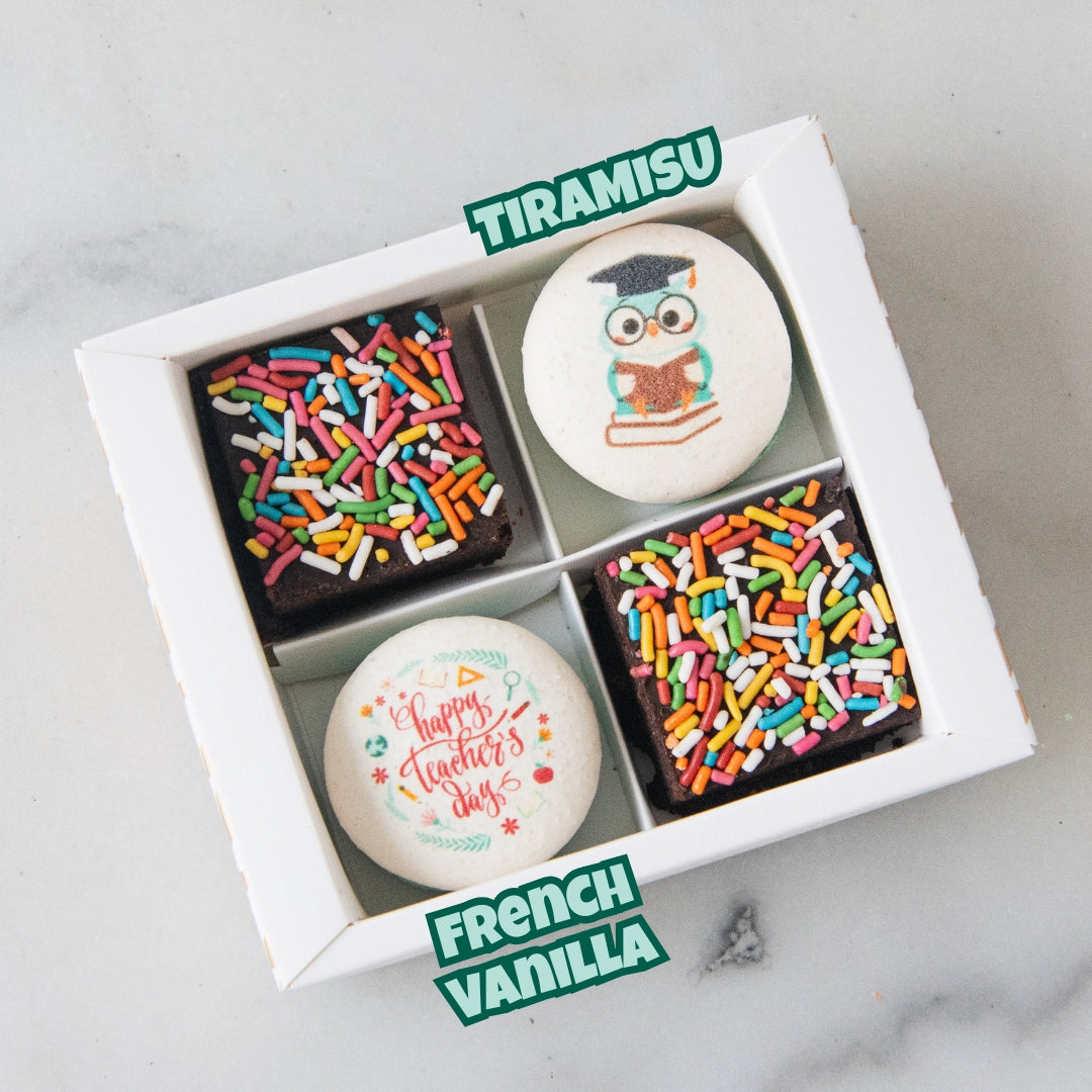 Happy Teacher's Day | Educator's Special Macaron Brownie Set  | Price $11.80 nett