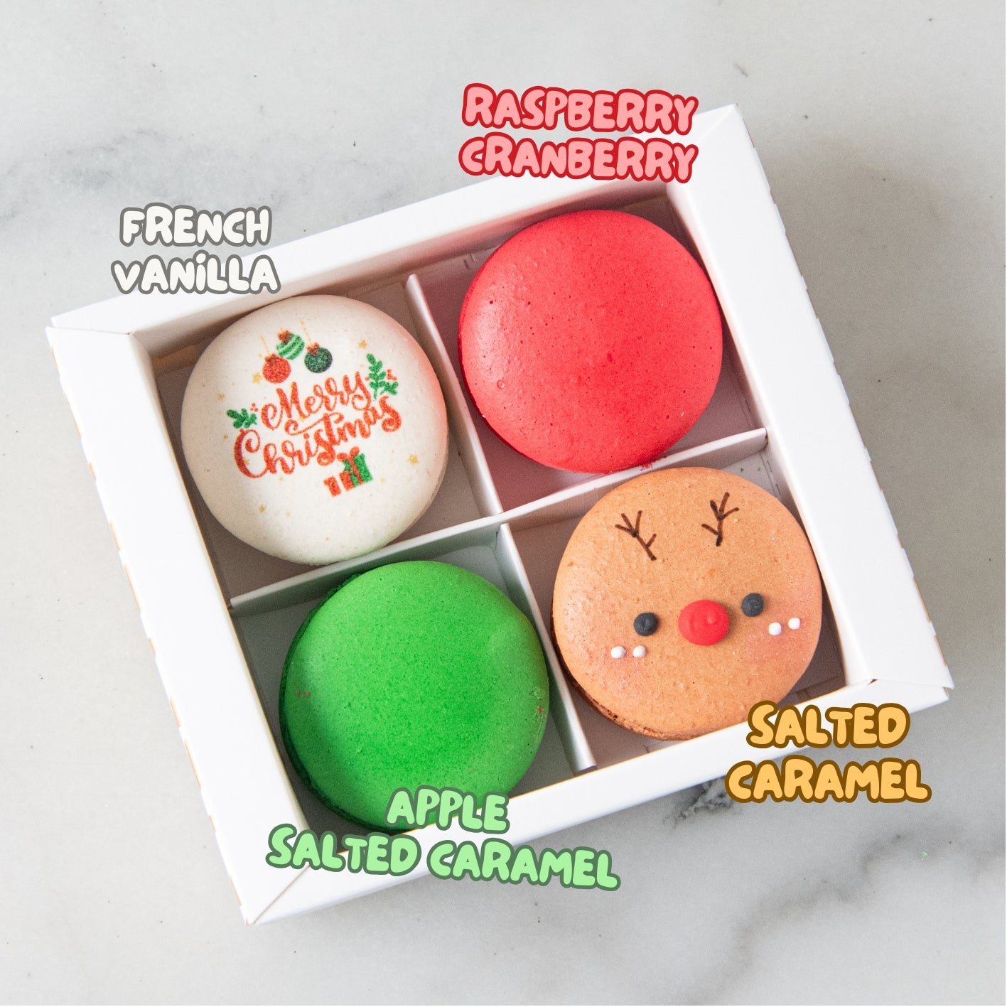 Ho ho ho! Merry Christmas | 4in1 Rudolf red nosed reindeer Macaron | $12.80 Nett