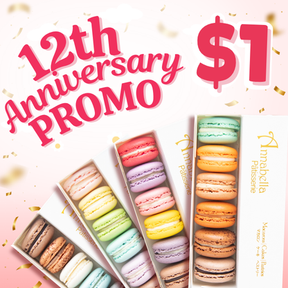 1 for $1 Macaron (6pcs Assorted in a box) MAX 4 BOX PER CUSTOMER (u.p $23.90)