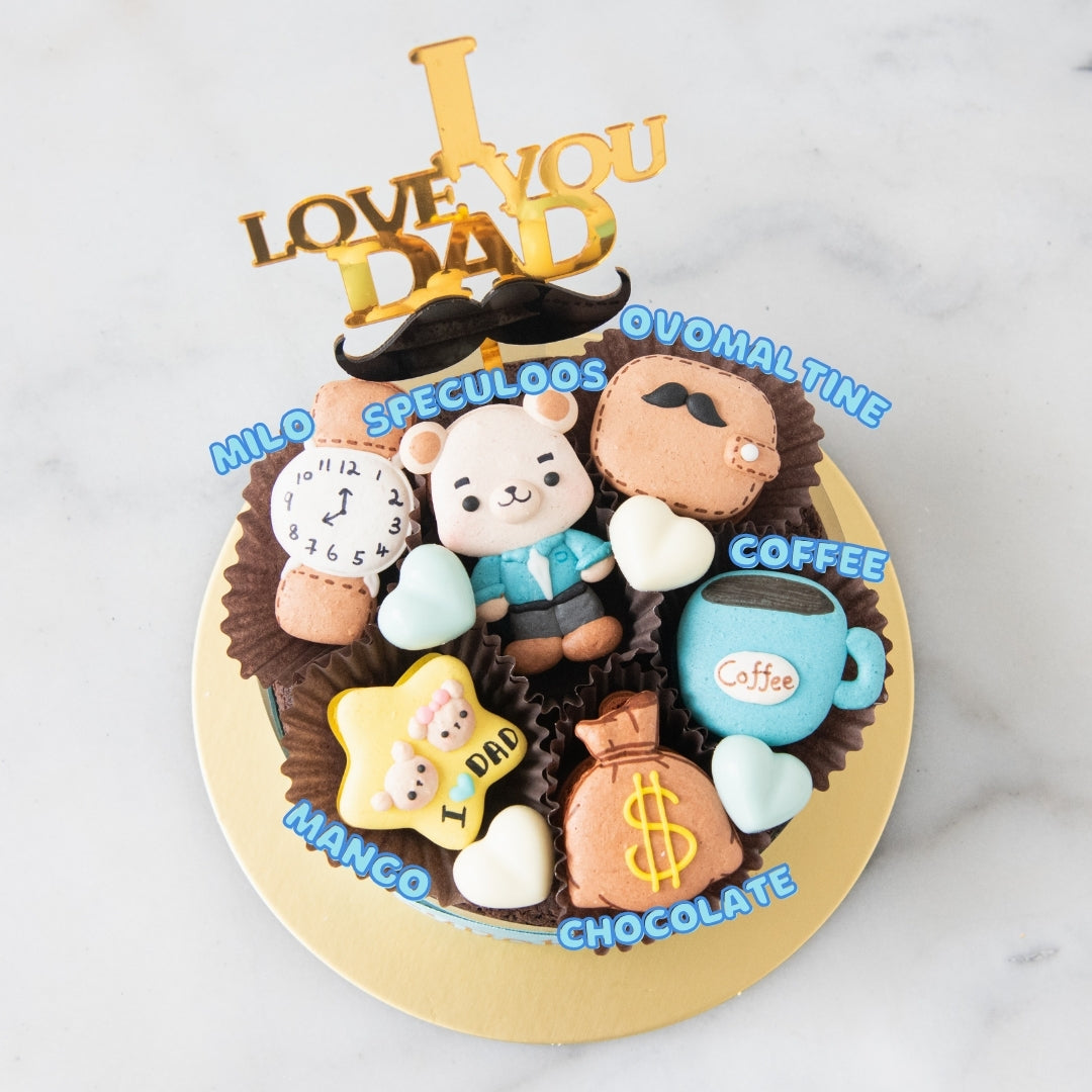 Happy Father's Day! | Papa Bear Macaron Brownie Delight | $55.80 Nett