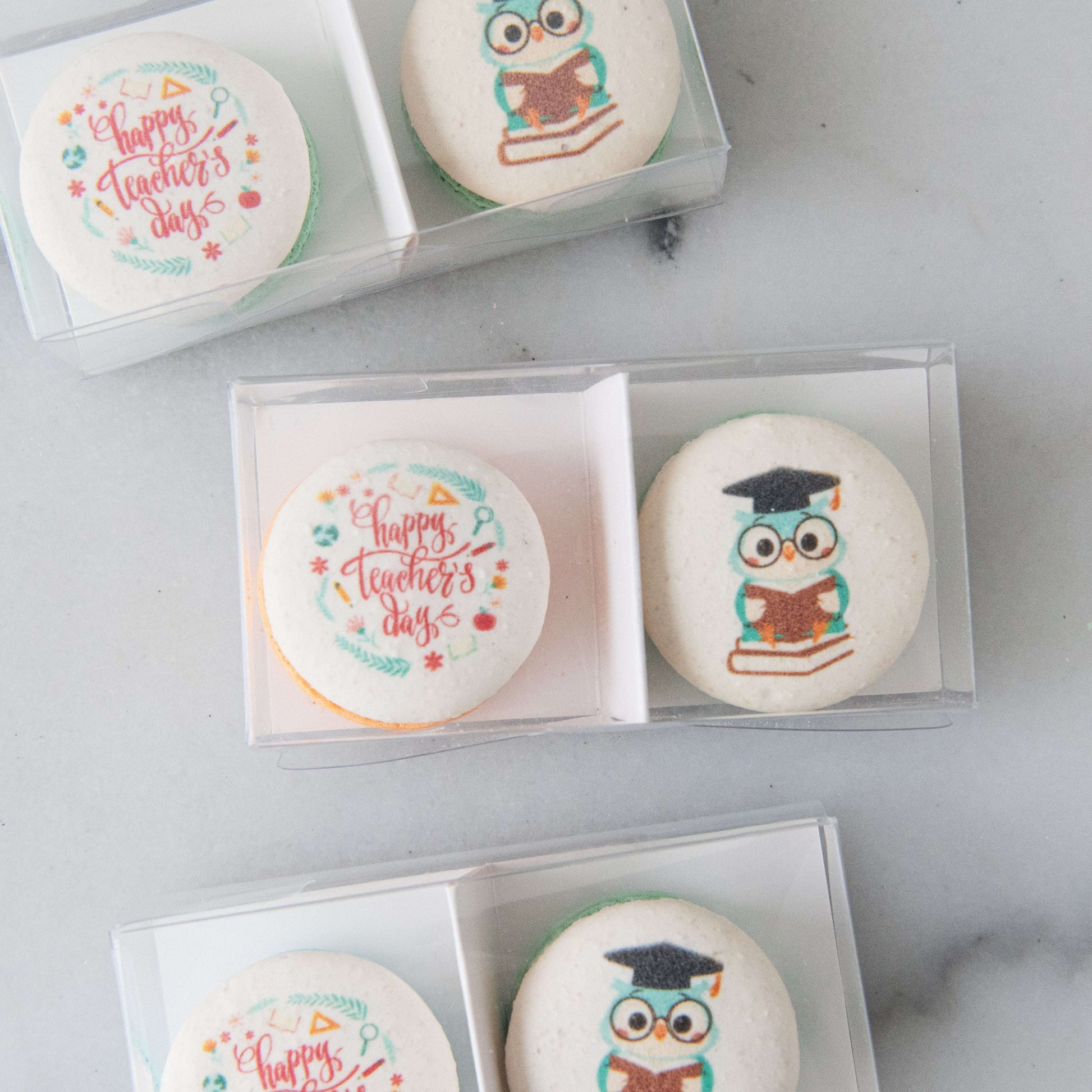 Happy Teacher's Day | 2in1 Owl Printing Macaron | $7.80 Nett