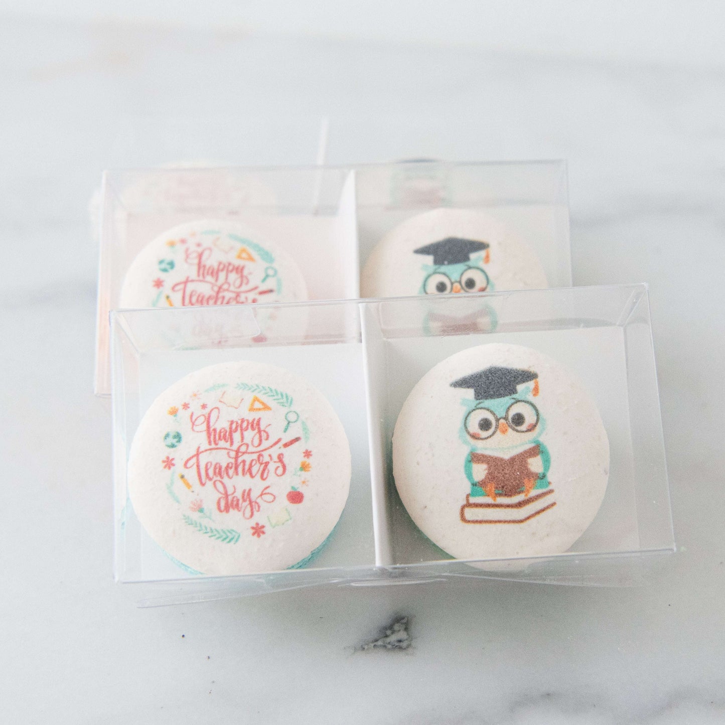 Happy Teacher's Day | 2in1 Owl Printing Macaron | $7.80 Nett