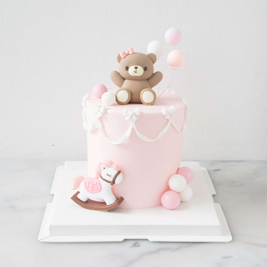 Customized Cake - Pink Teddy Dream Cake