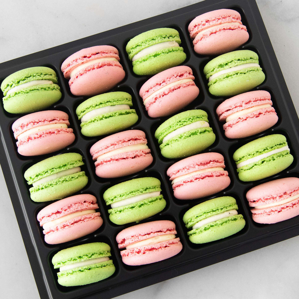 Pink and Green 20 pcs Party Tray Macarons | (U.P $98.80)