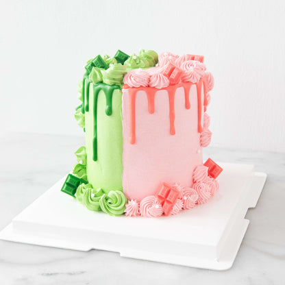 Pink & Green two sides 5'inch Cake | (U.P $198.00)