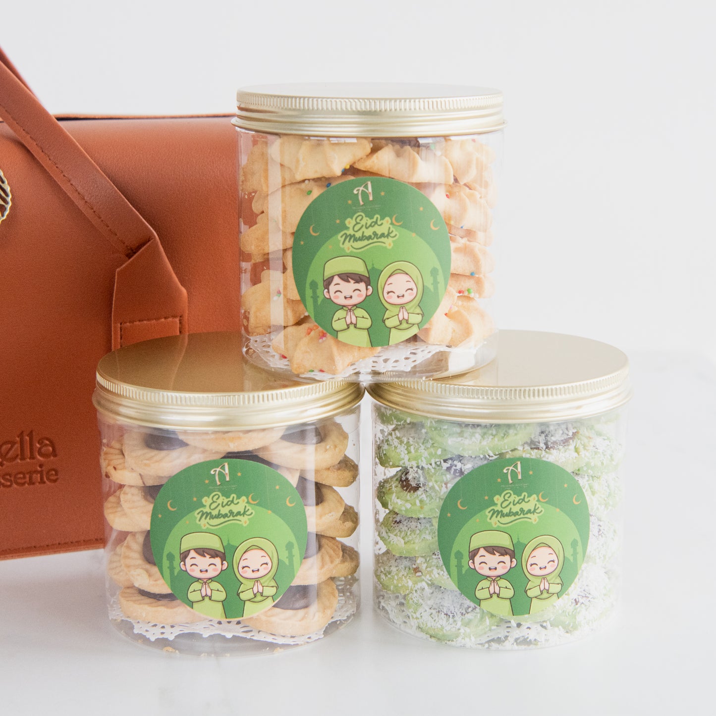 Happy Eid Mubarak! | Bundle of 3 Big Assorted Cookies In Gift Bag | $68.80 Nett