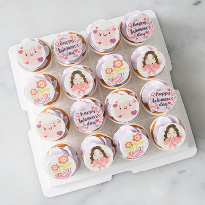 International Women's Day | 16pcs Positivity and Love Cupcake In Gift Box | $55.80 Nett