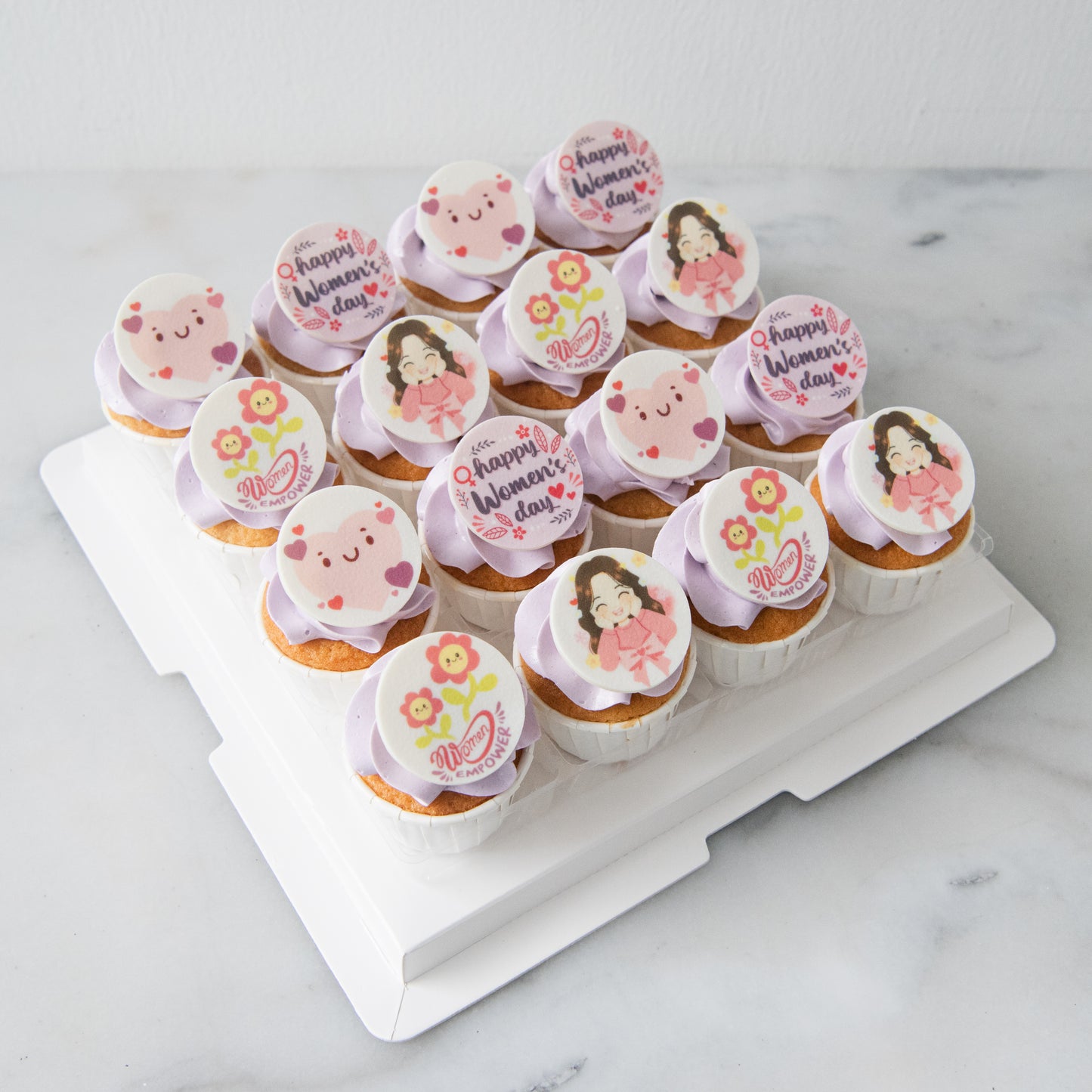 International Women's Day | 16pcs Positivity and Love Cupcake In Gift Box | $55.80 Nett