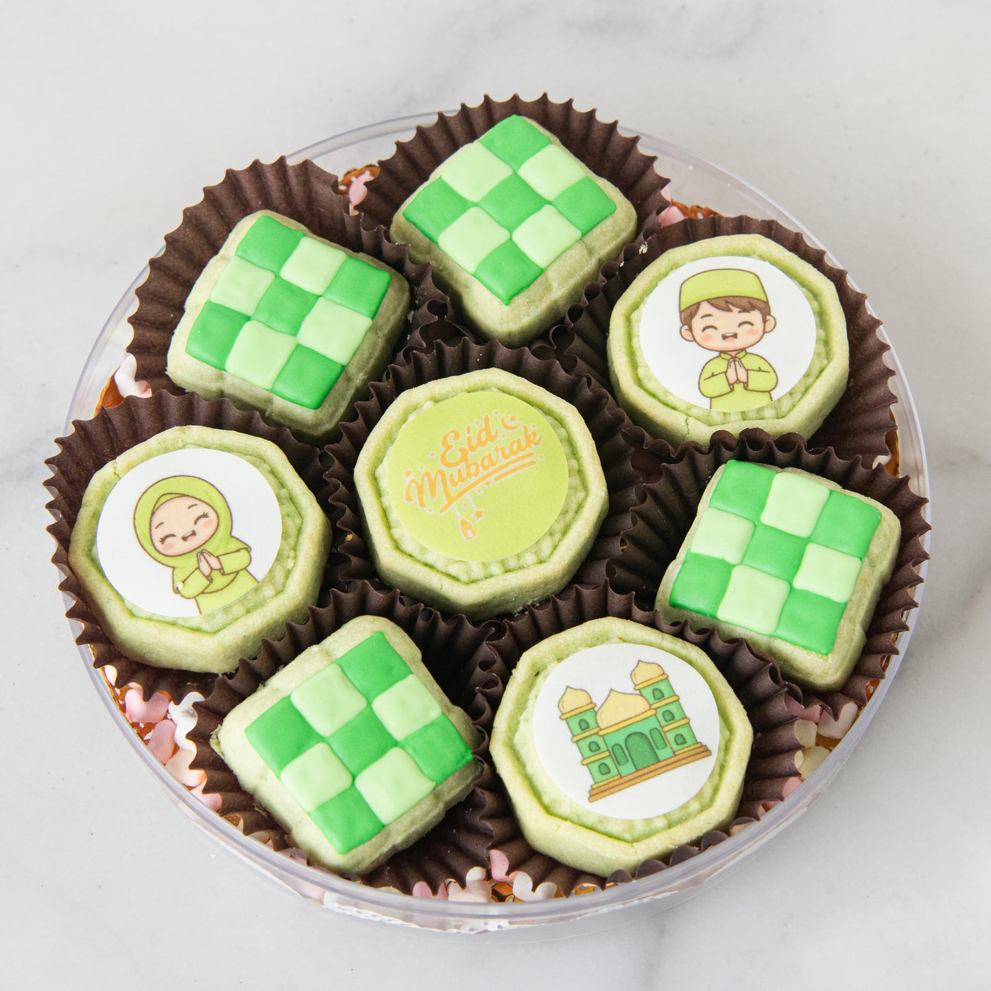 Happy Eid Mubarak! | Festive 8pcs Pandan Pineapple Tart | $38.80 Nett
