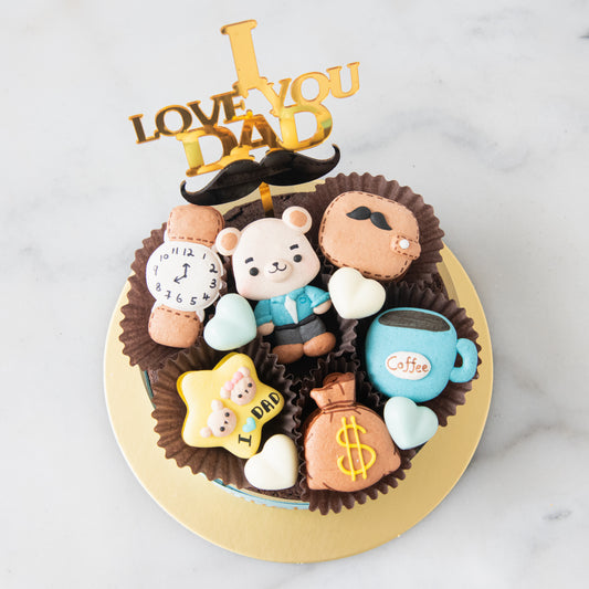 Happy Father's Day! | Papa Bear Macaron Brownie Delight | $55.80 Nett