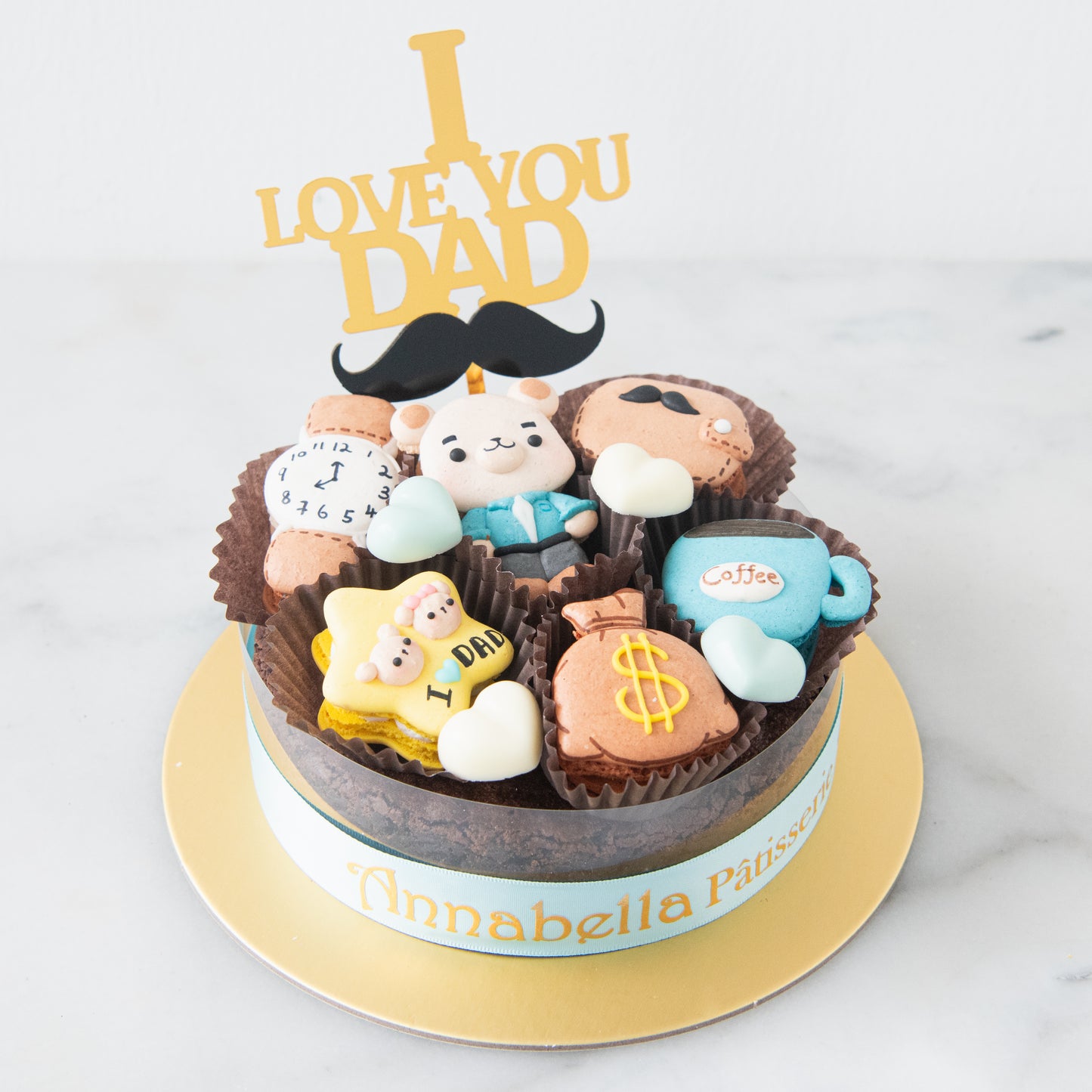 Happy Father's Day! | Papa Bear Macaron Brownie Delight | $55.80 Nett