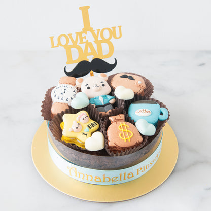 Happy Father's Day! | Papa Bear Macaron Brownie Delight | $55.80 Nett