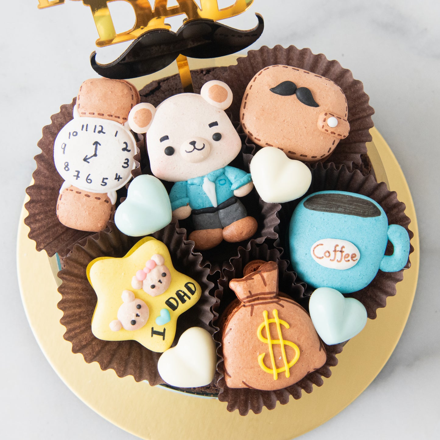 Happy Father's Day! | Papa Bear Macaron Brownie Delight | $55.80 Nett