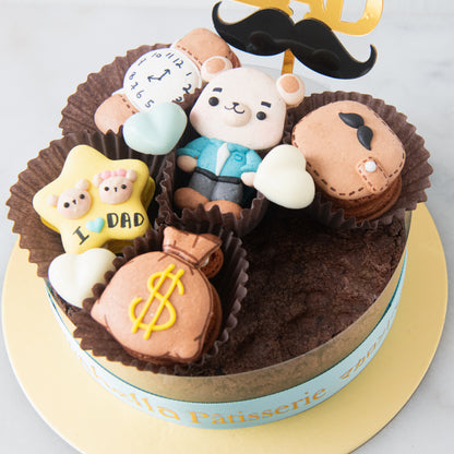 Happy Father's Day! | Papa Bear Macaron Brownie Delight | $55.80 Nett