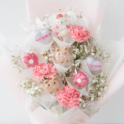 Happy Mom's Day | Mother Bear Macaron Bouquet (AVAILABLE 4MAY & 10MAY)| $128 Nett