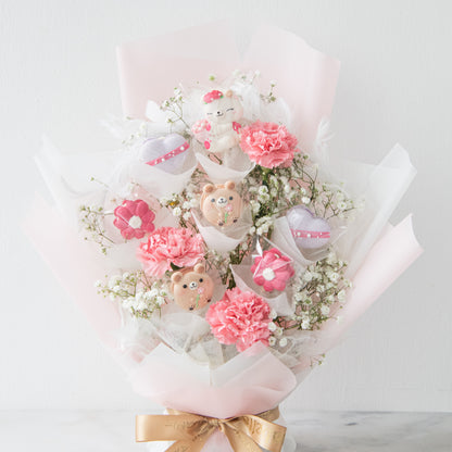 Happy Mom's Day | Mother Bear Macaron Bouquet (AVAILABLE 4MAY & 10MAY)| $128 Nett