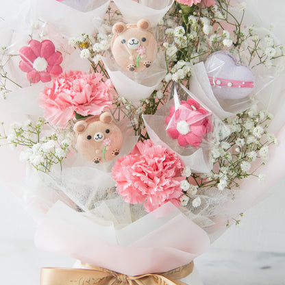Happy Mom's Day | Mother Bear Macaron Bouquet (AVAILABLE 4MAY & 10MAY)| $128 Nett