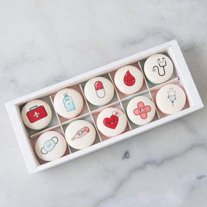 Happy Nurse Day | Sweet Medical Pack 10in1 Printed Macaron Set | $35.80 Nett